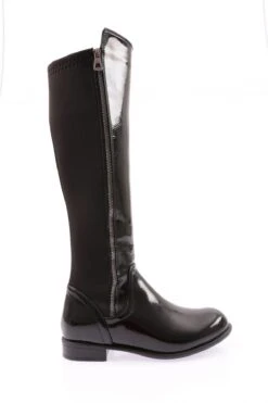 Dgn Stiefel - Schwarz - Flacher Absatz Damen Stiefel 357871452