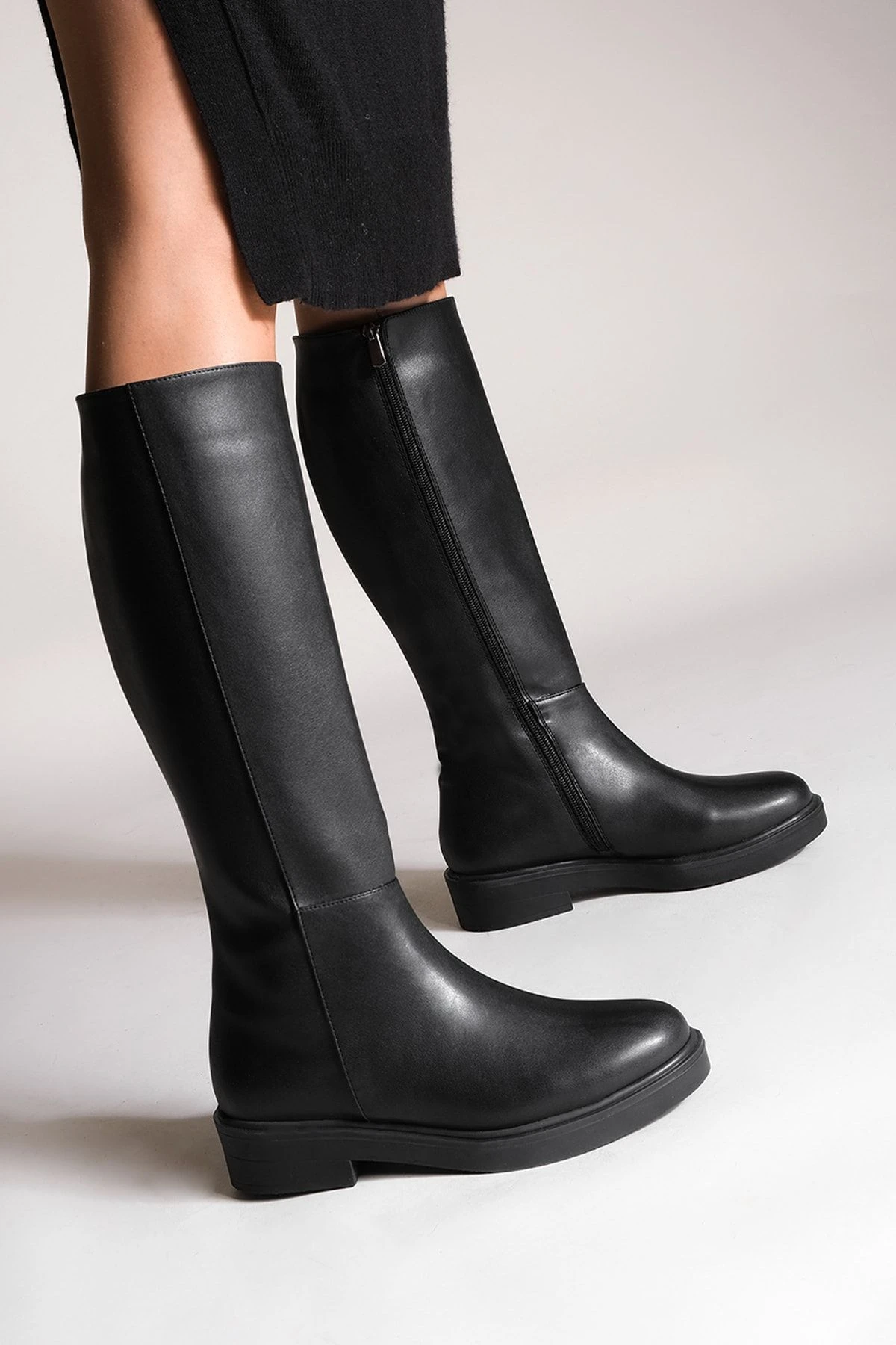 Marjin Stiefel - Schwarz - Flacher Absatz Damen Stiefel 53674665 3 Marjin Stiefel - Schwarz - Flacher Absatz Damen Stiefel 53674665