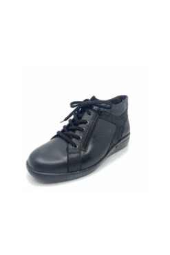 Solidus Stiefelette - Schwarz - Flacher Absatz Damen Stiefel Und Stiefeletten 704246767