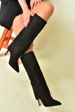 Fox Shoes Stiefel - Schwarz - Pfennigabsatz/Stiletto Damen Stiefel 375700419