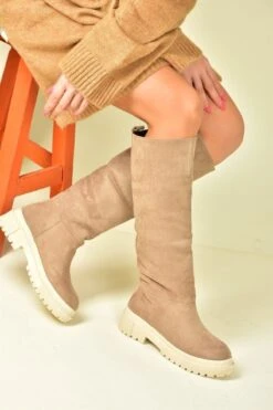 Fox Shoes Stiefel - Braun - Flacher Absatz Damen Stiefel 380026538