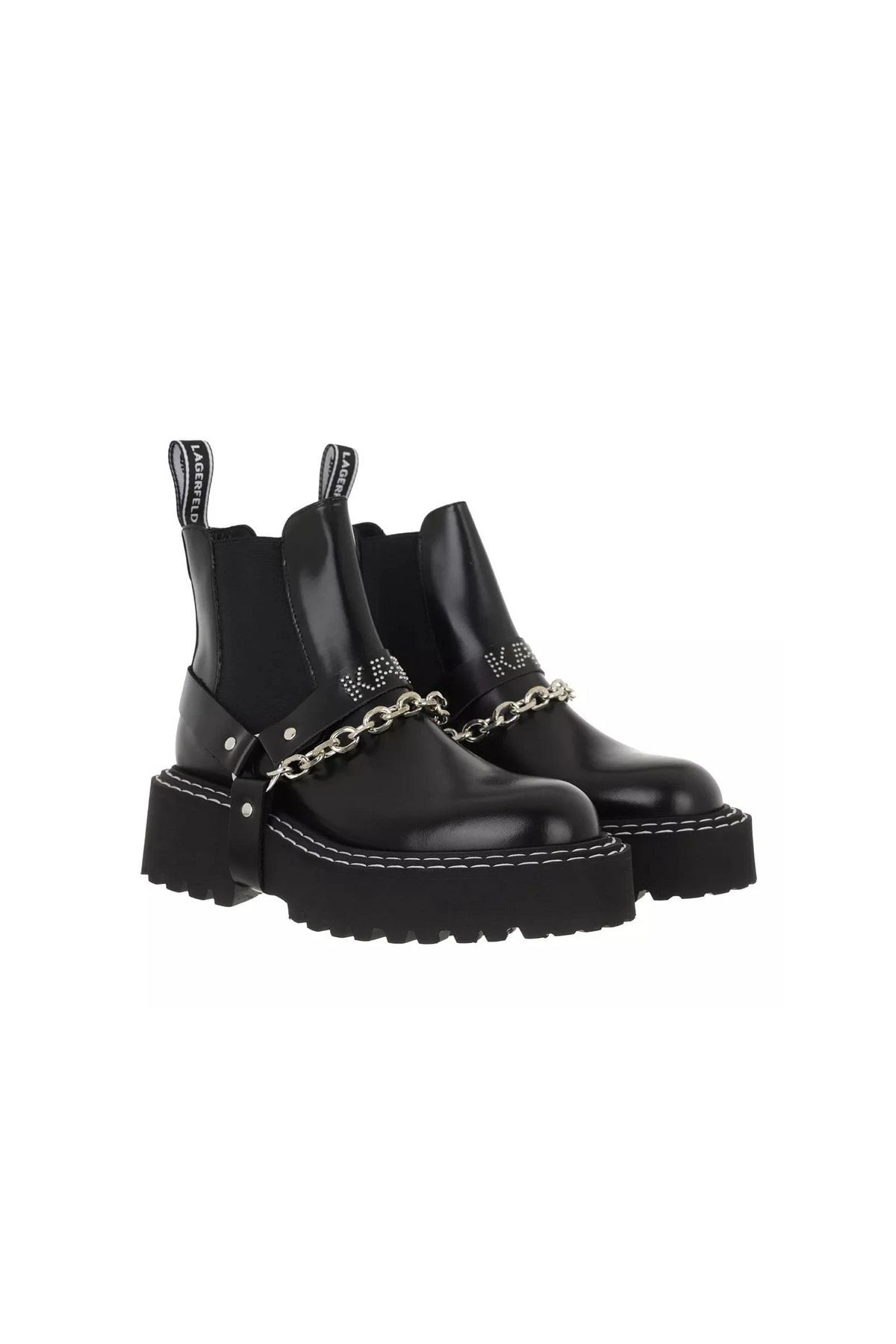 Lagerfeld Stiefelette - Schwarz - Flacher Absatz Damen Stiefel Und Stiefeletten 745363966 3 Lagerfeld Stiefelette - Schwarz - Flacher Absatz Damen Stiefel Und Stiefeletten 745363966