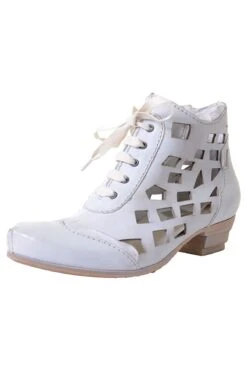 Rovers Stiefelette - Weiß - Flacher Absatz Damen Stiefel Und Stiefeletten 753909114