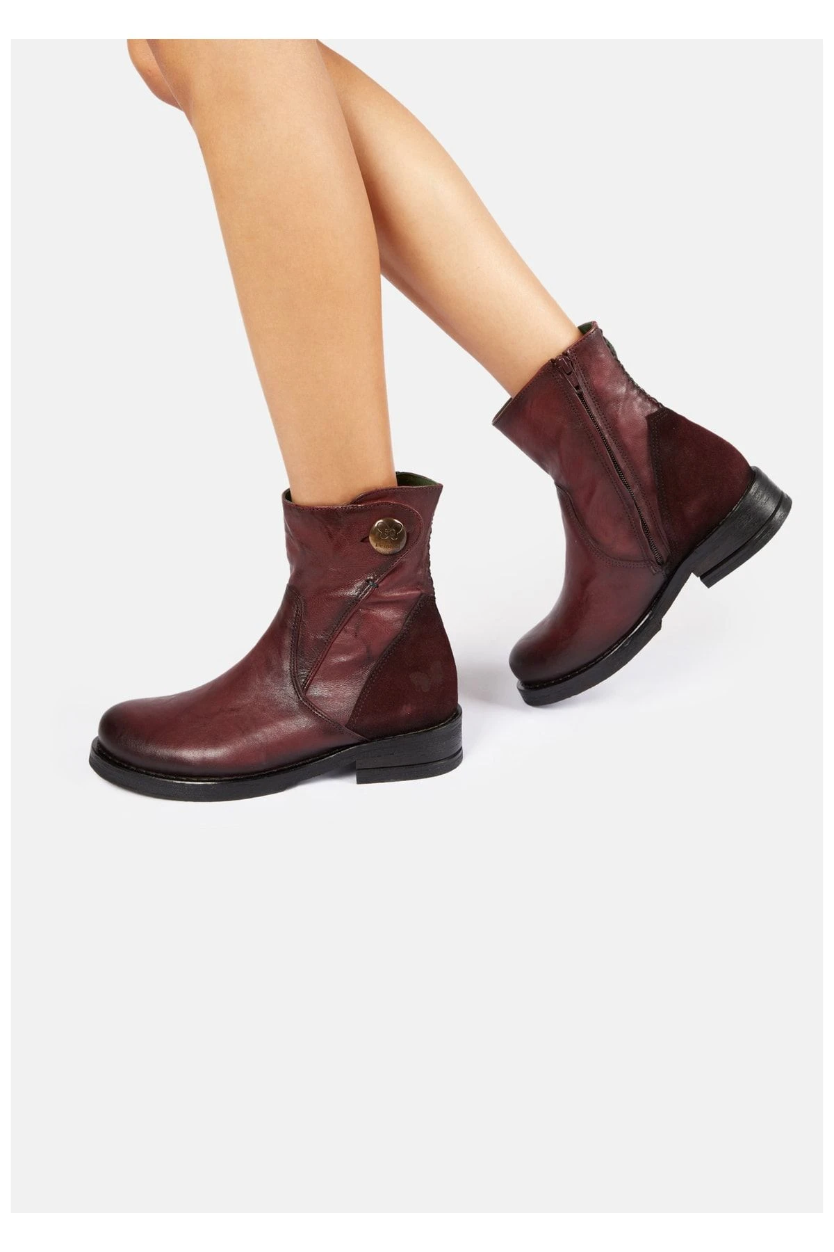 Felmini Stiefelette - Rot - Blockabsatz Damen Stiefel Und Stiefeletten 745357272 3 Felmini Stiefelette - Rot - Blockabsatz Damen Stiefel Und Stiefeletten 745357272