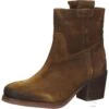 Shabbies Amsterdam Stiefelette - Braun - Blockabsatz Damen Stiefel Und Stiefeletten 731939936