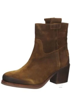 Shabbies Amsterdam Stiefelette - Braun - Blockabsatz Damen Stiefel Und Stiefeletten 731939936