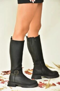 Fox Shoes Stiefel - Schwarz - Flacher Absatz Damen Stiefel 353763711