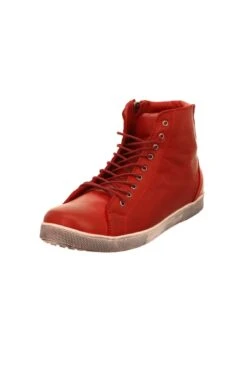 Esgano Stiefelette - Rot - Flacher Absatz Damen Stiefel Und Stiefeletten 741582071