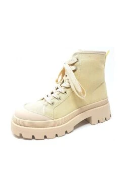 Edel Fashion Stiefelette - Beige - Flacher Absatz Damen Stiefel Und Stiefeletten 741409904