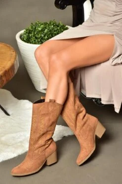 Fox Shoes Stiefel - Braun - Blockabsatz Damen Stiefel 759034788