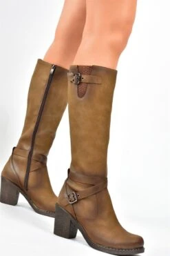 Fox Shoes Stiefel - Braun - Blockabsatz Damen Stiefel 161251097