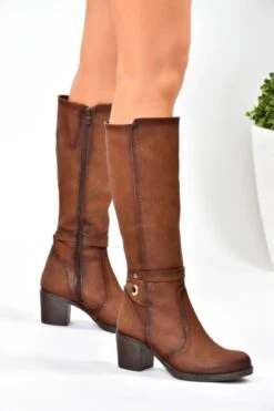 Fox Shoes Stiefel - Braun - Blockabsatz Damen Stiefel 161222986