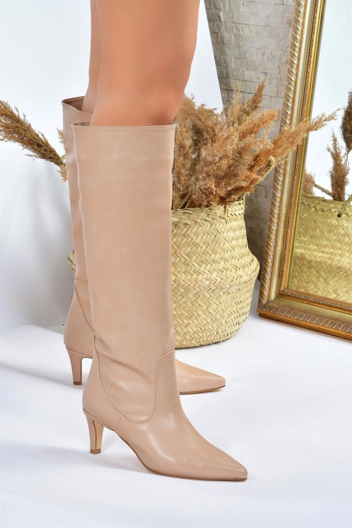 Fox Shoes Stiefel - Beige - Pfennigabsatz/Stiletto Damen Stiefel 176798222 4 Fox Shoes Stiefel - Beige - Pfennigabsatz/Stiletto Damen Stiefel 176798222 – Bild 2