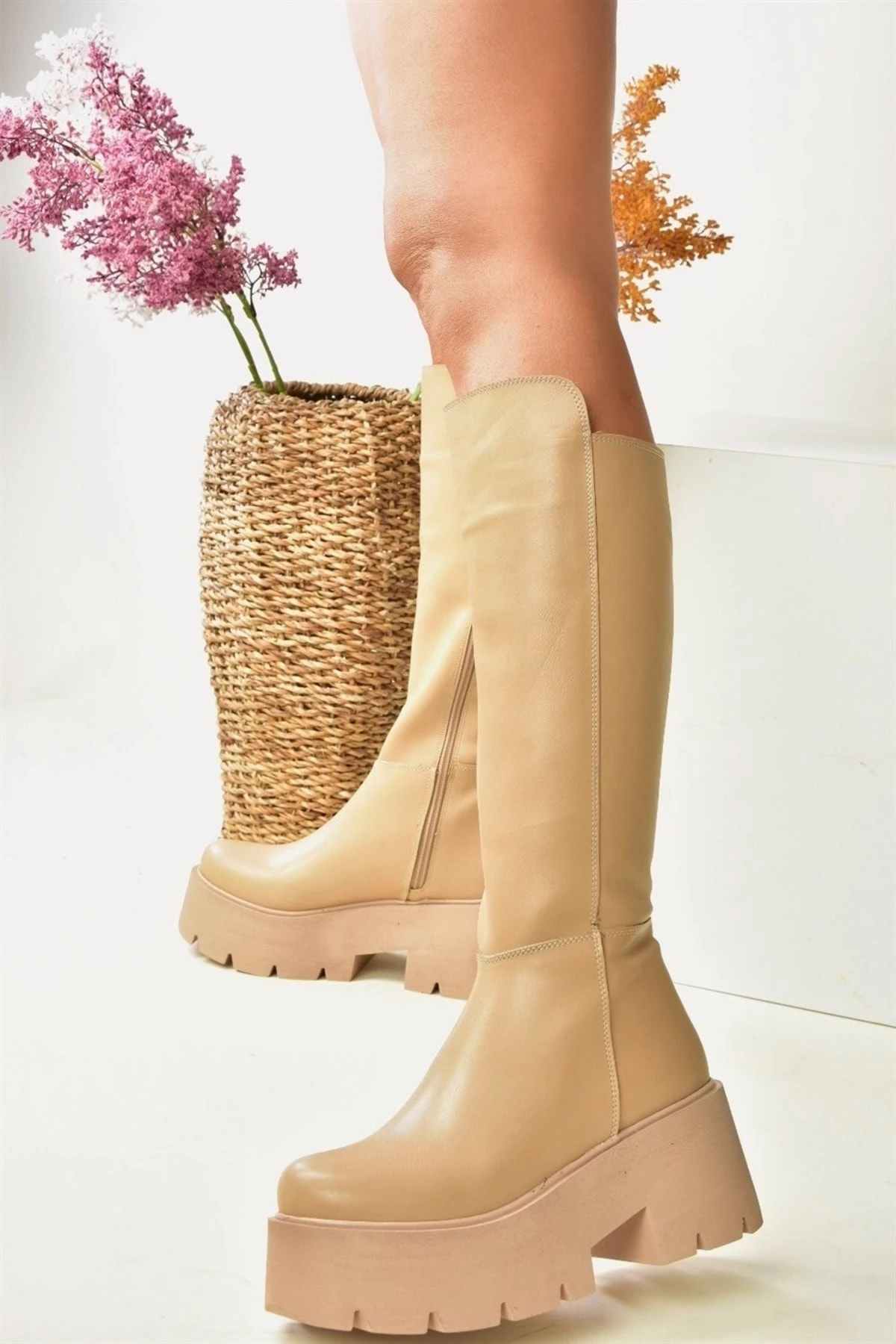 Fox Shoes Stiefel - Beige - Blockabsatz Damen Stiefel 353634387 4 Fox Shoes Stiefel - Beige - Blockabsatz Damen Stiefel 353634387 – Bild 2