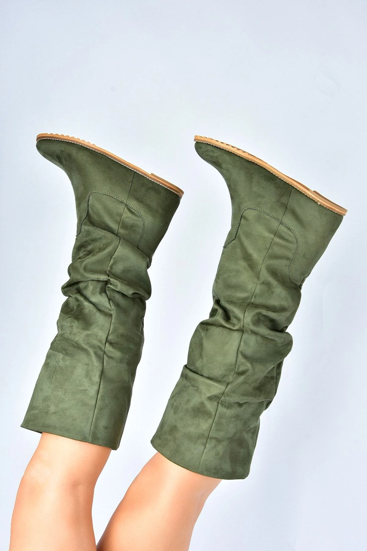 Fox Shoes Stiefel - Khaki - Flacher Absatz Damen Stiefel 170792409 4 Fox Shoes Stiefel - Khaki - Flacher Absatz Damen Stiefel 170792409 – Bild 2