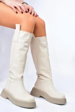 Fox Shoes Stiefel - Beige - Blockabsatz Damen Stiefel 167273314 -Panama Schuhe Geschaft 3 org zoom 152