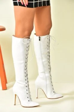 Fox Shoes Stiefel - Weiß - Pfennigabsatz/Stiletto Damen Stiefel 376116988 -Panama Schuhe Geschaft 3 org zoom 175