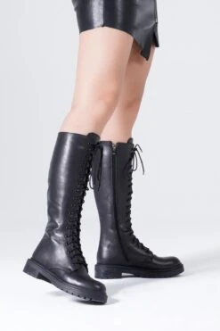 CZ London Stiefel - Schwarz - Flacher Absatz Damen Stiefel 150253462 -Panama Schuhe Geschaft 3 org zoom 234