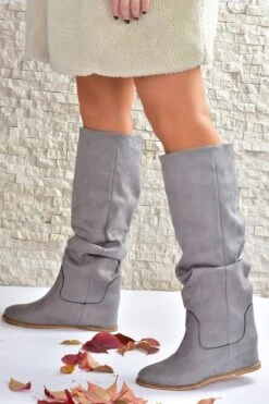 Fox Shoes Stiefel - Grau - Flacher Absatz Damen Stiefel 186865503 7 Fox Shoes Stiefel - Grau - Flacher Absatz Damen Stiefel 186865503 -Panama Schuhe Geschaft 3 org zoom 266