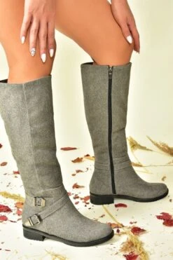 Fox Shoes Stiefel - Grau - Flacher Absatz Damen Stiefel 353635461 -Panama Schuhe Geschaft 3 org zoom 290