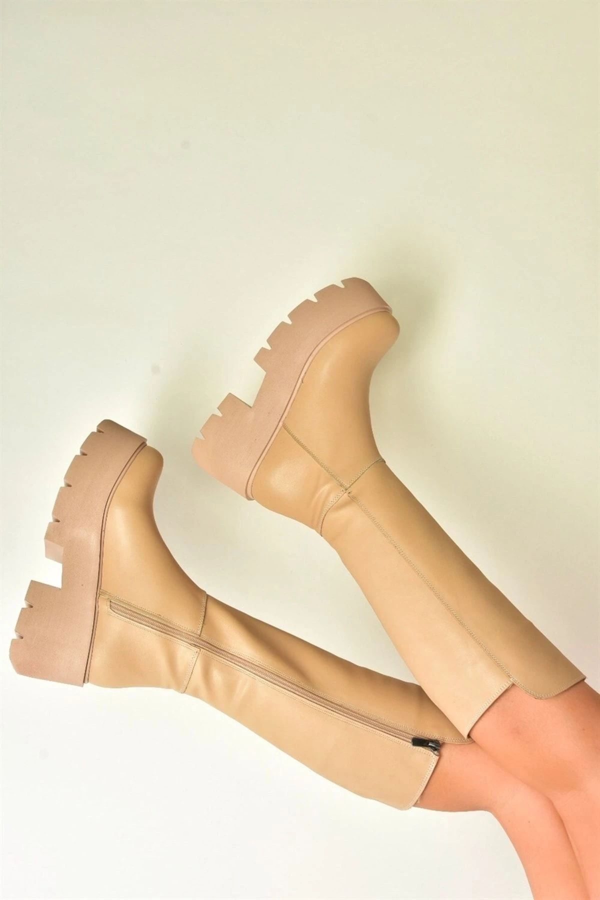 Fox Shoes Stiefel - Beige - Blockabsatz Damen Stiefel 353634387 5 Fox Shoes Stiefel - Beige - Blockabsatz Damen Stiefel 353634387 – Bild 3