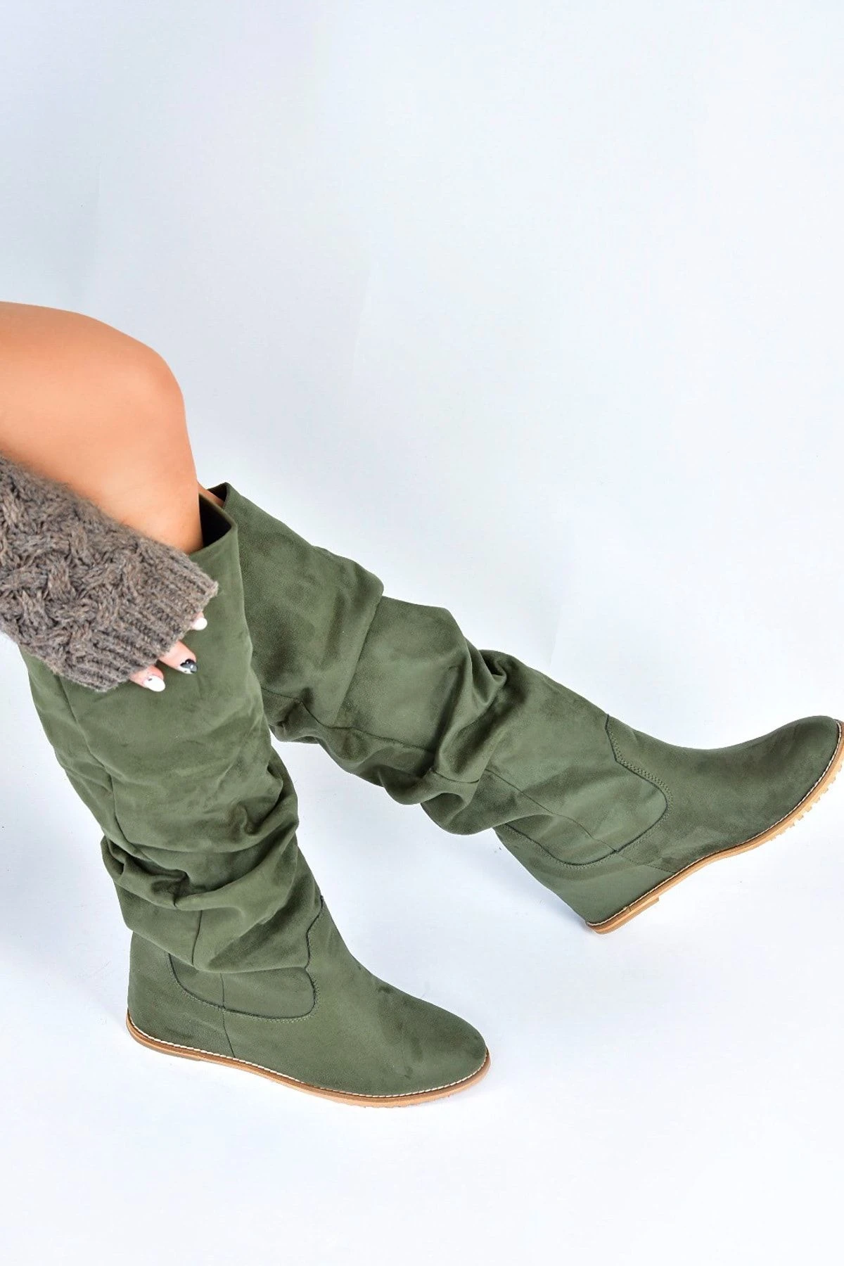 Fox Shoes Stiefel - Khaki - Flacher Absatz Damen Stiefel 170792409 5 Fox Shoes Stiefel - Khaki - Flacher Absatz Damen Stiefel 170792409 – Bild 3