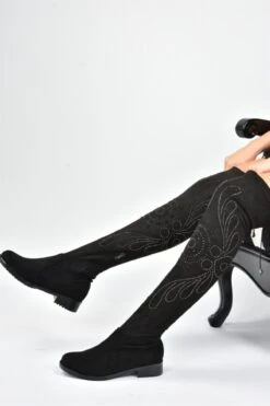 Fox Shoes Stiefel - Schwarz - Blockabsatz Damen Stiefel 137172001 -Panama Schuhe Geschaft 3 org zoom 504