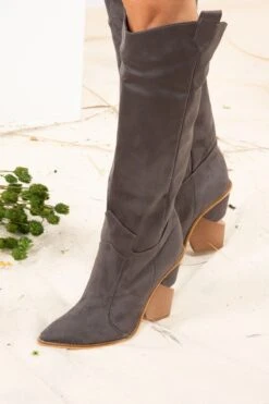 Fox Shoes Stiefel - Grau - Blockabsatz Damen Stiefel 72737210 7 Fox Shoes Stiefel - Grau - Blockabsatz Damen Stiefel 72737210 -Panama Schuhe Geschaft 3 org zoom 72